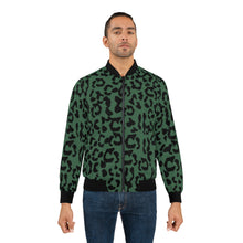 Load image into Gallery viewer, Men's AOP Bomber Jacket - Leopard Camouflage - Green-Black