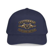 Load image into Gallery viewer, Mid Profile Baseball Cap - USCG - Cutterman - Auxiliary w txt - 3D - Enhanced