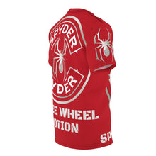 Load image into Gallery viewer, Unisex Cut & Sew Tee (AOP) - Spyder Ryder - Three Wheel Motion - Red