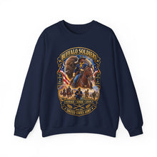 Load image into Gallery viewer, Crewneck Sweatshirt - Overall Buffalo Soldiers Tribute - 3D - Enhanced