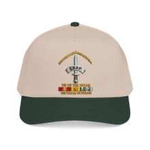 Load image into Gallery viewer, Mid Profile Baseball Cap - Army - Badge - LRRP - Tip of the Spear - Vietnam Vet w SVC - 3D - Enhanced