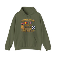 Load image into Gallery viewer, Hoodie – Army - Iraq War Veteran - Ribbon Bar - Map - SSI - 3rd Infantry Division - 3D - Enhanced