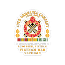Load image into Gallery viewer, Kiss-Cut Stickers - 40th Ordnance Company - ORD Emblem - Ammo Boys - Long Binh, Vietnam Vet w VN SVC X 300