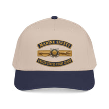 Load image into Gallery viewer, Mid Profile Baseball Cap - USCG - Marine Safety - Auxiliary w txt - 3D - Enhanced
