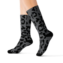 Load image into Gallery viewer, Sublimation Socks - Leopard Camouflage - Battleship Color
