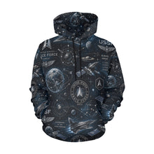 Load image into Gallery viewer, AOP Hoodie - Space Force Orbital Emblem Men's All Over Print Hoodie (USA Size)