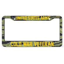 Load image into Gallery viewer, COLD WAR VETERAN - All Over Print License Plate Frame License Plate Frame Black