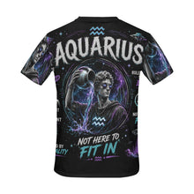 Load image into Gallery viewer, Aquarius - embrace the cosmic difference Men's All Over Print Crew Neck T-Shirt