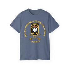 Load image into Gallery viewer, Unisex Ultra Cotton Tee - JFK Special Warfare Center - School SSI w Branch - Veteran wo Backgrnd