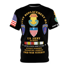 Load image into Gallery viewer, AOP - Army - 21st Replacement Battalion, Frankfurt, Germany - Crest - Patch - Branch - US Army, Europe with Cold War Service Ribbons