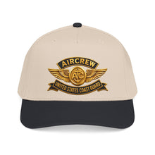 Load image into Gallery viewer, Mid Profile Baseball Cap - USCG - Aircrew Badge w txt - 3D - Enhanced