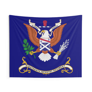 Indoor Wall Tapestries - 18th Infantry Regiment - IN OMNIA PARATUS - Regimental Colors Tapestry
