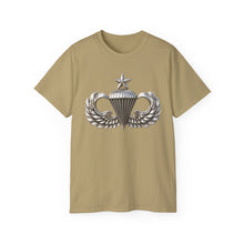Load image into Gallery viewer, Unisex Ultra Cotton Tee - Army - Senior Airborne Badge - No Txt - 3D - enhanced