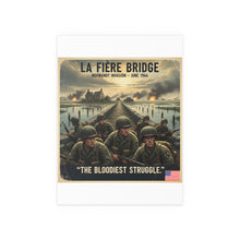 Load image into Gallery viewer, Indoor and Outdoor Silk Posters - 82nd Airborne at the La Fière Bridge