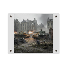 Load image into Gallery viewer, Acrylic Wall Art Panel - US Tank Destroyer - M10 Wolverine Battles a German Panzer Tank