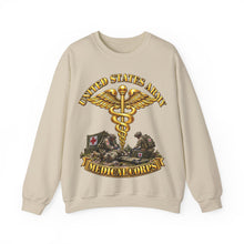 Load image into Gallery viewer, Crewneck Sweatshirt - Army - Medical Corps - US Army w Scene - 3D - Enhanced