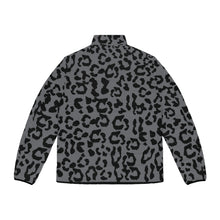 Load image into Gallery viewer, Men's Puffer Jacket (AOP) - Leopard Camouflage - Battleship Color