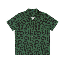 Load image into Gallery viewer, Men's Hawaiian Shirt (AOP) - Leopard Camouflage - Green-Black