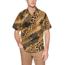 Load image into Gallery viewer, Cheetah camouflage texture Men's All Over Print Hawaiian Shirt With Chest Pocket