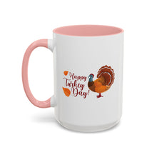 Load image into Gallery viewer, Accent Coffee Mug - Happy Turkey Day - Thanksgiving