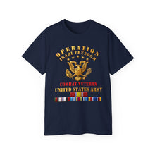 Load image into Gallery viewer, Unisex Ultra Cotton Tee - Army - IRAQI FREEDOM Veteran - Combat Veteran - 3d enhanced