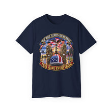Load image into Gallery viewer, Unisex Ultra Cotton Tee - Emblem - We Will Always Remember - They Gave Everything - 3D - Enhanced