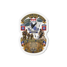 Load image into Gallery viewer, Die-Cut Magnet - Army - Combat Vet w 505th PIR - 82nd Airborne w Campaigns - Soldiers - SSI - 3D - Enhanced