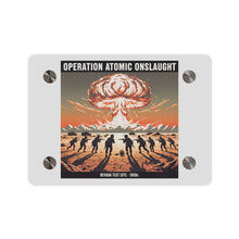 Load image into Gallery viewer, Acrylic Wall Art Panel - Atomic Testing in Nevada Desert Operation Fury - Toward the attack