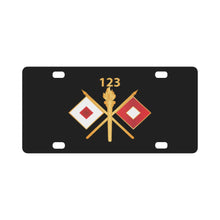 Load image into Gallery viewer, Army - 123rd Signal Battalion Branch with BN Number wo Txt X 300 Classic License Plate