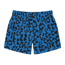 Load image into Gallery viewer, Swim Trunks - Leopard Camouflage - Blue-Black