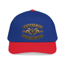 Load image into Gallery viewer, Mid Profile Baseball Cap - USCG - Cutterman - Auxiliary w txt - 3D - Enhanced