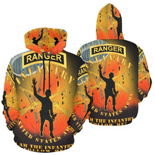 Load image into Gallery viewer, Men's All Over Print Hoodie (USA Size) (Model H13) - Infantry - Follow Me - Ranger Tab - Paratrooper - I AM INFANTRY Battleground