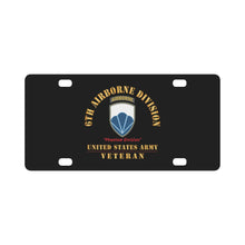 Load image into Gallery viewer, Army - SSI - 6th Airborne Division - Phantom - US Army Veteran X 300 Classic License Plate