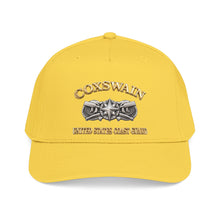 Load image into Gallery viewer, Mid Profile Baseball Cap - USCG - Coxswain w txt - Gold - 3D - Enhanced