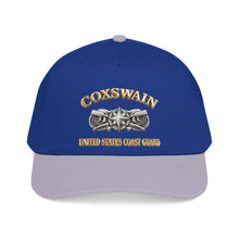 Load image into Gallery viewer, Mid Profile Baseball Cap - USCG - Coxswain w txt - Gold - 3D - Enhanced