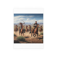 Load image into Gallery viewer, Indoor and Outdoor Silk Posters - Apache Indians attacking a Pony Express Rider
