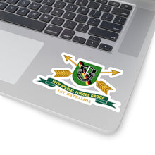 Load image into Gallery viewer, Kiss-Cut Stickers - Army - 1st Battalion, 10th Special Forces Group - Flash w Br - Ribbon X 300