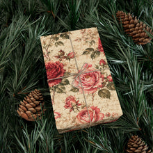 Load image into Gallery viewer, Gift Wrap Paper — Vintage rose floral wallpaper