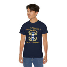 Load image into Gallery viewer, Unisex Ultra Cotton Tee - Navy - Chief Warrant Officer 4 - CW04 - Retired