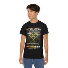 Load image into Gallery viewer, 4th Infantry Division - Steadfast and Loyal - Vietnam Veteran – The Vietnam Soldier – 1965–1971 – Military Service Tribute T-Shirt
