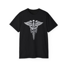 Load image into Gallery viewer, Unisex Ultra Cotton Tee - Army Medical Service Corps (MS) Branch Insignia - 3D - Silver - Enhanced