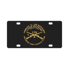 Load image into Gallery viewer, Company A, 1st Bn, 179th Infantry - OKARNG - Inf Branch X 300 Classic License Plate