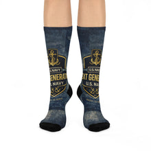 Load image into Gallery viewer, Cushioned Crew Socks – Young Patroit - Navy
