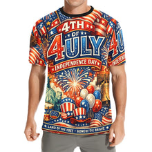 Load image into Gallery viewer, Independence Day Men's All Over Print Crew Neck T-Shirt