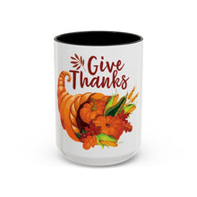 Load image into Gallery viewer, Accent Coffee Mug - Thanksgiving - Give Thanks