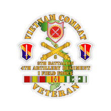 Load image into Gallery viewer, Kiss-Cut Stickers - Army - Vietnam Combat Vet - 8th Bn 4th Artillery - I Field Force
