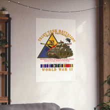 Load image into Gallery viewer, Premium Matte vertical posters - Army - 761st Tank Battalion - Black Panthers - w Tank w SSI Wwii EU SVC