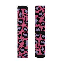 Load image into Gallery viewer, Sublimation Socks - Leopard Camouflage - Pink - Purple