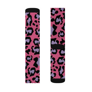 Sublimation Socks - Leopard Camouflage - Pink - Purple