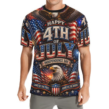 Load image into Gallery viewer, Happy 4th of July Men's All Over Print Crew Neck T-Shirt